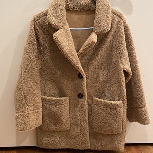 Zara Girls Reversible Sherpa Coat Size 11-12